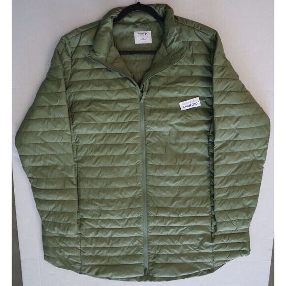 Old Navy Active 471605 Women Sz 2X Olive Green WR Lightweight Quilted Jacket - Picture 1 of 6